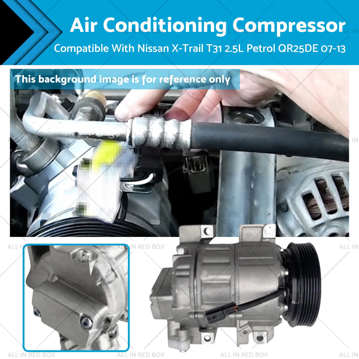 A/C Compressor for Nissan X-Trail T31 2.5L QR25DE (2007–2013)