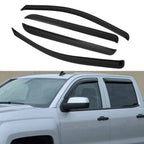 Set of 4 Window Visors for Chevy Silverado GMC Sierra Crew Cab (2014–2018)