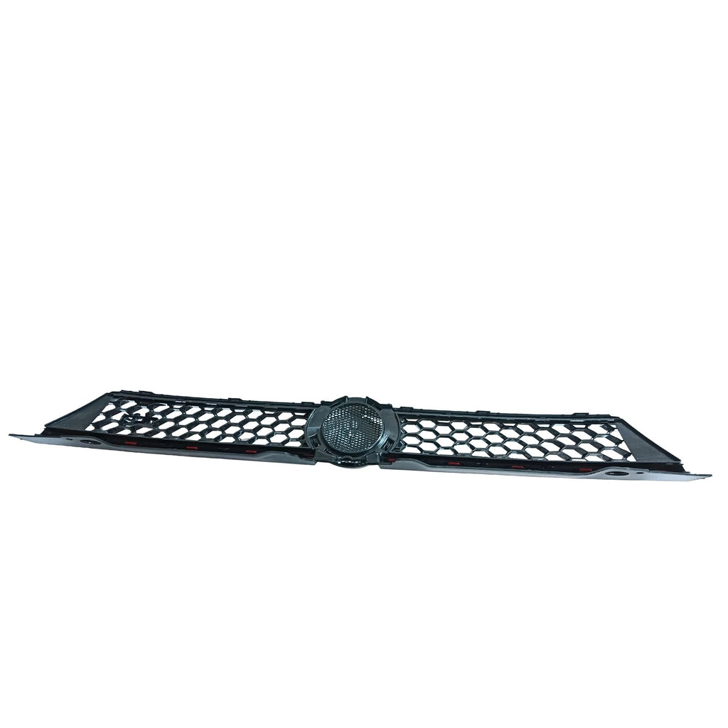 Hex Mesh Front Grille for VW Jetta (2011-2014) - Carbon Fiber Print, Red Trim