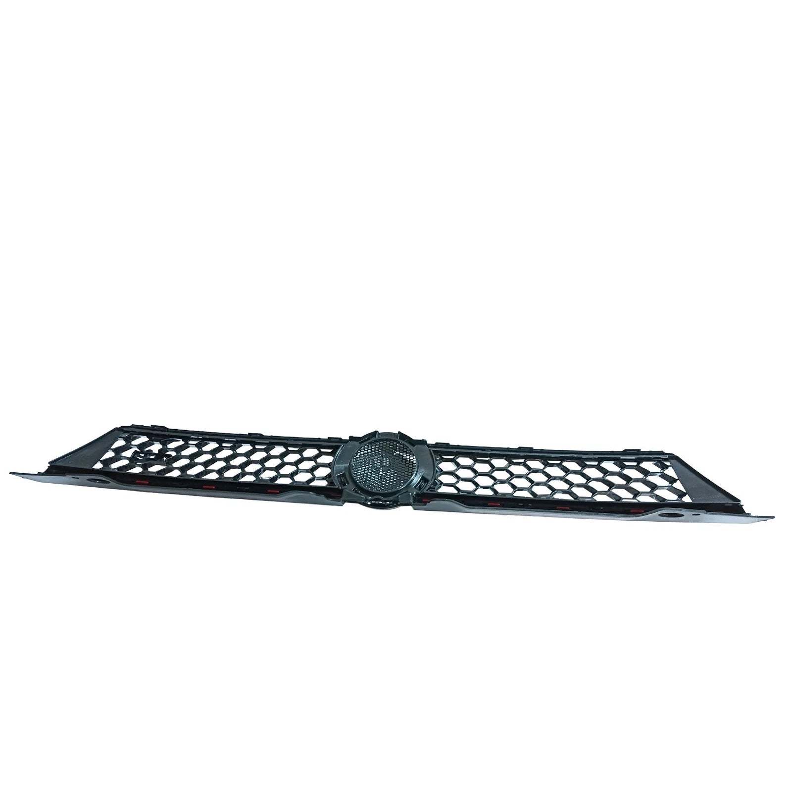 Hex Mesh Front Grille for VW Jetta (2011-2014) - Carbon Fiber Print, Red Trim
