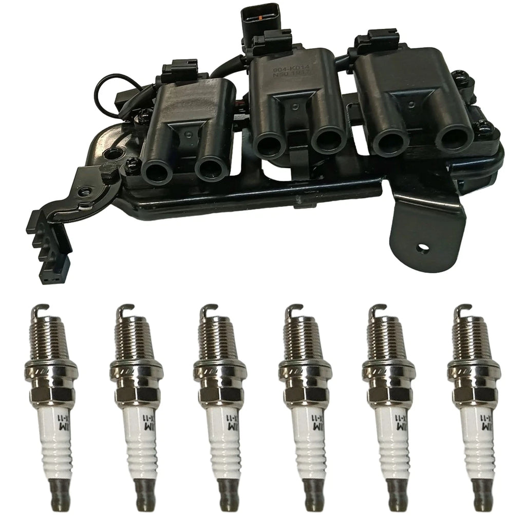 Set of 6 Ignition Coils & Plugs for Hyundai Tiburon, Santa Fe (2001–2008)
