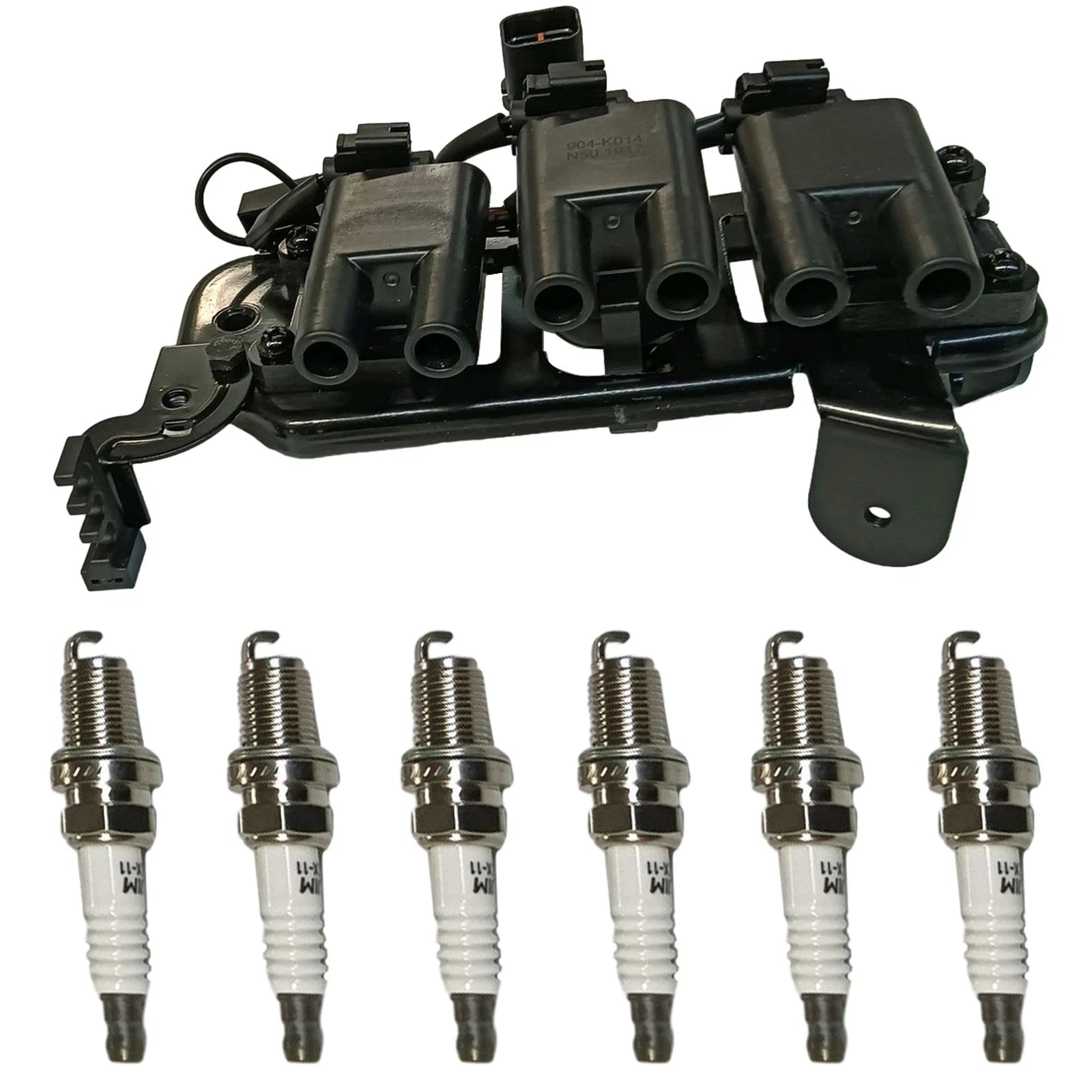 Set of 6 Ignition Coils & Plugs for Hyundai Tiburon, Santa Fe (2001–2008)
