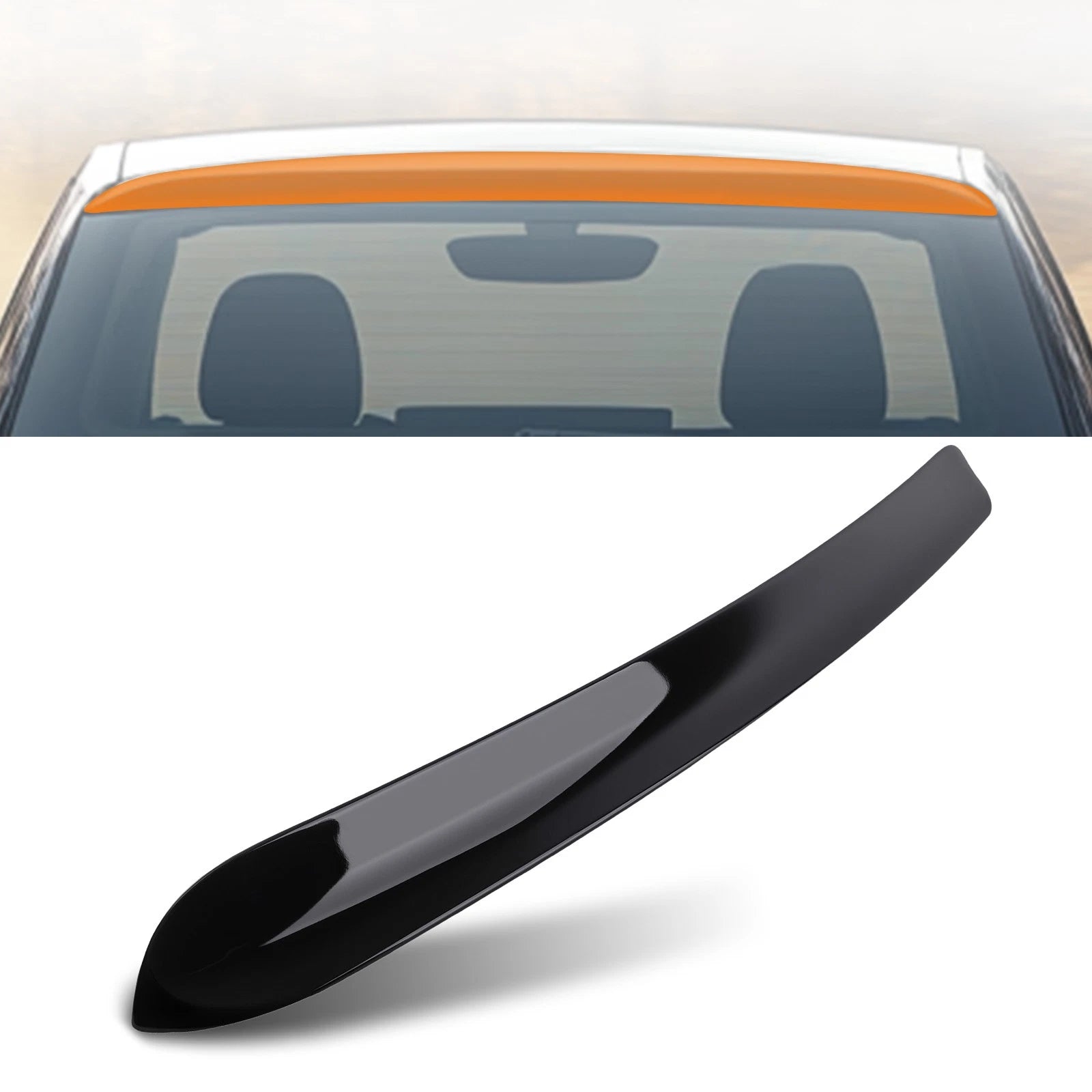 ABS Rear Window Roof Spoiler for Dodge Challenger (2008–2022) Gloss Black