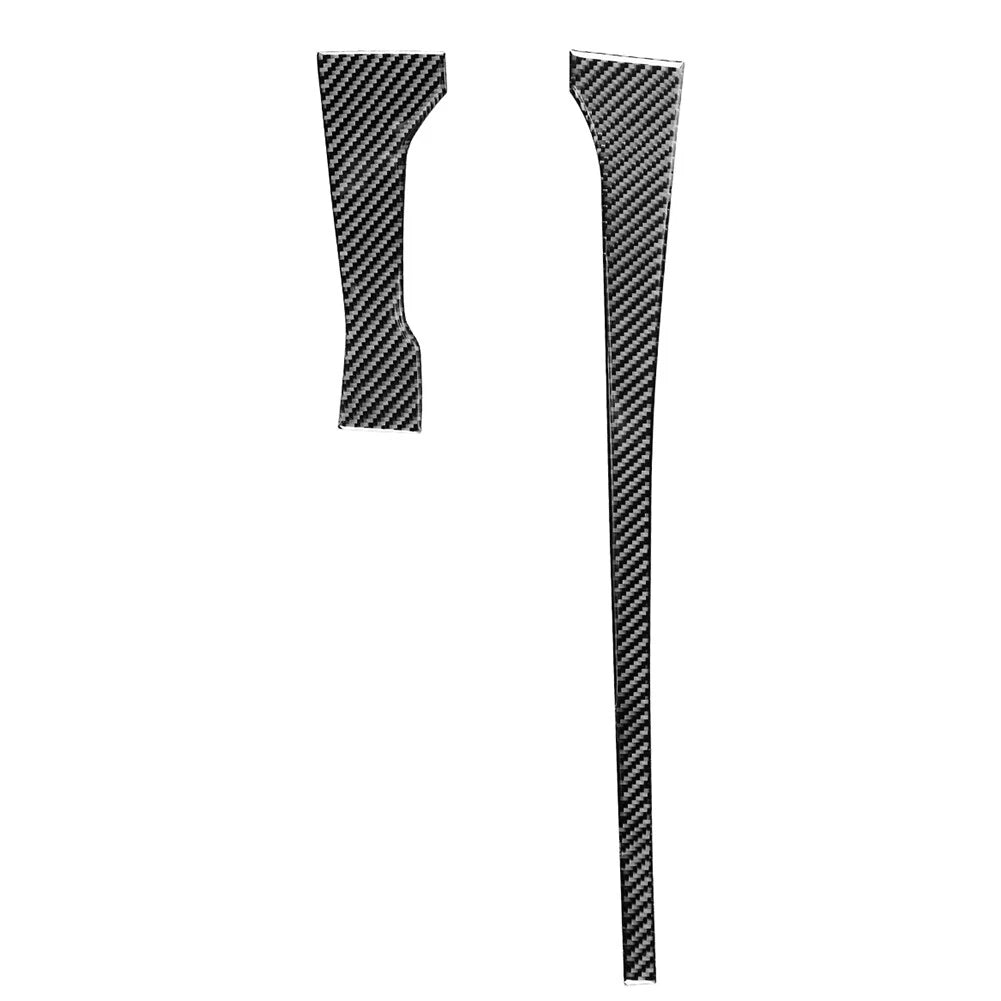 2X Black Carbon Fiber Gear Shift Side Panel Trim for Toyota Tundra (2014–2021)
