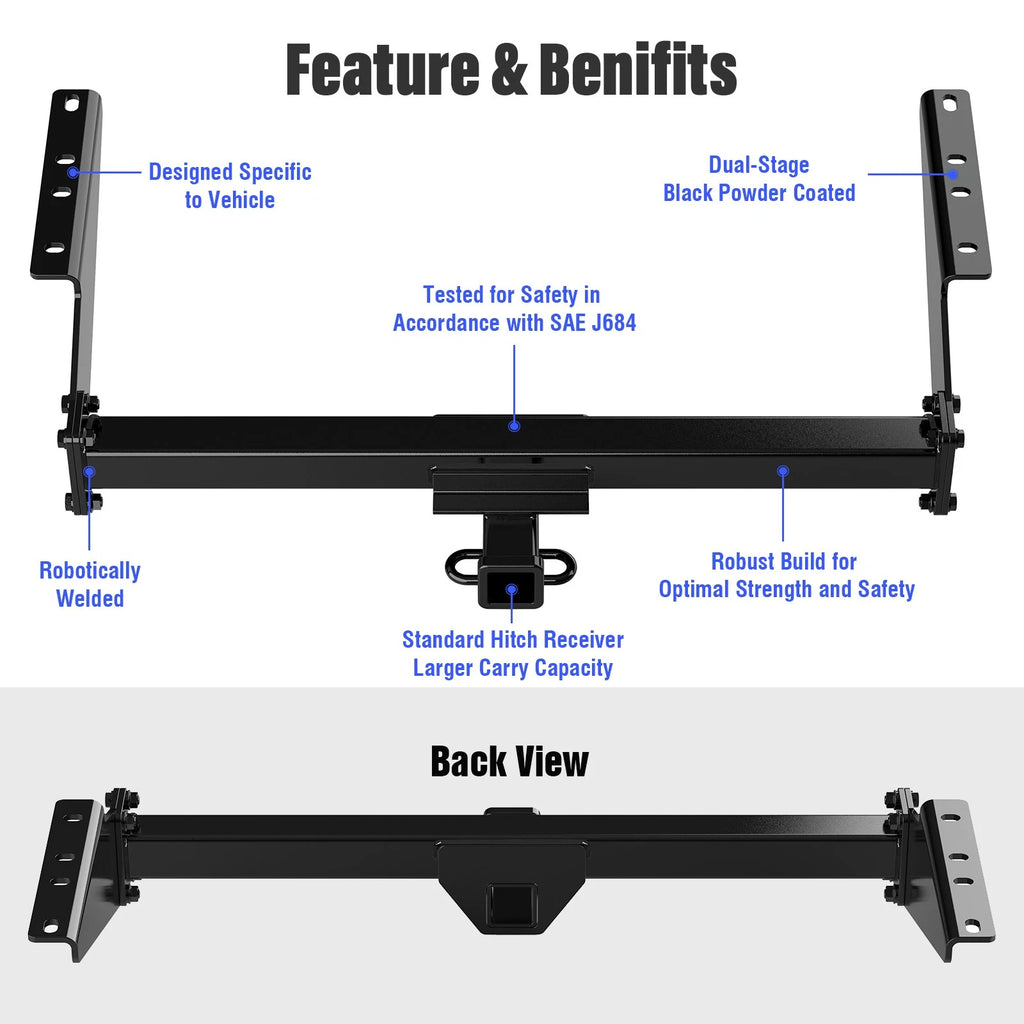 Towing Hitch Receiver Class 3 for Chevy Astro GMC Safari (1985-2005)