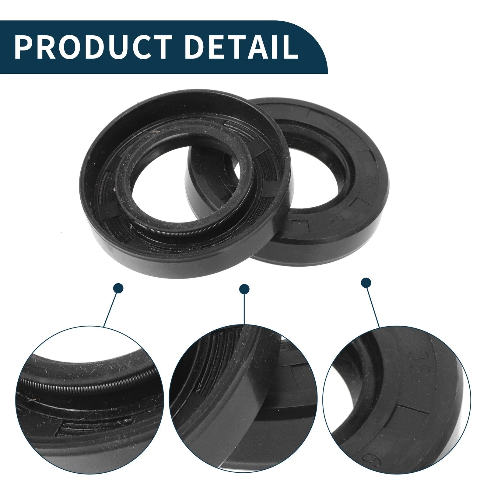 Set of 5 Oil Seal Rotary Shaft Seal NBR Rubber 35x62x12mm