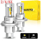 2X H4 9003 80000LM LED Headlight Bulbs for High Low Beam (Universal)