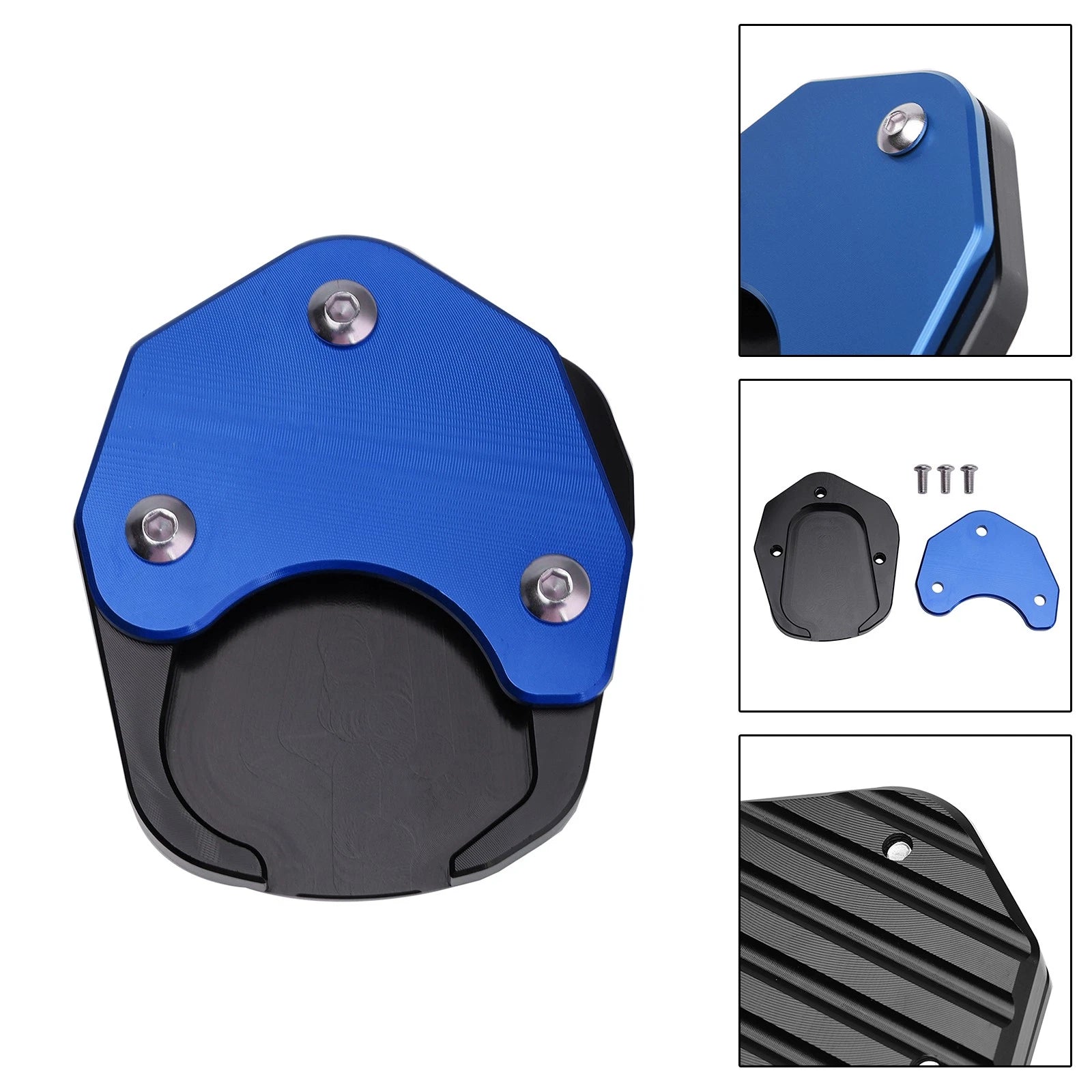 Kickstand Enlarged Plate Pad for Tiger Sport 660 (2022–2025) Blue