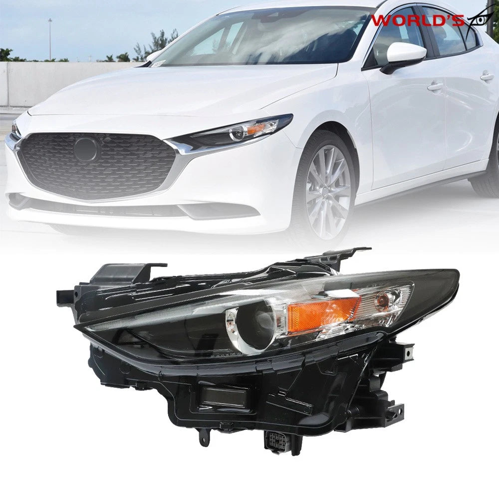 Left Headlight for Mazda 3 (2019–2021) LED Black Housing Clear Lens