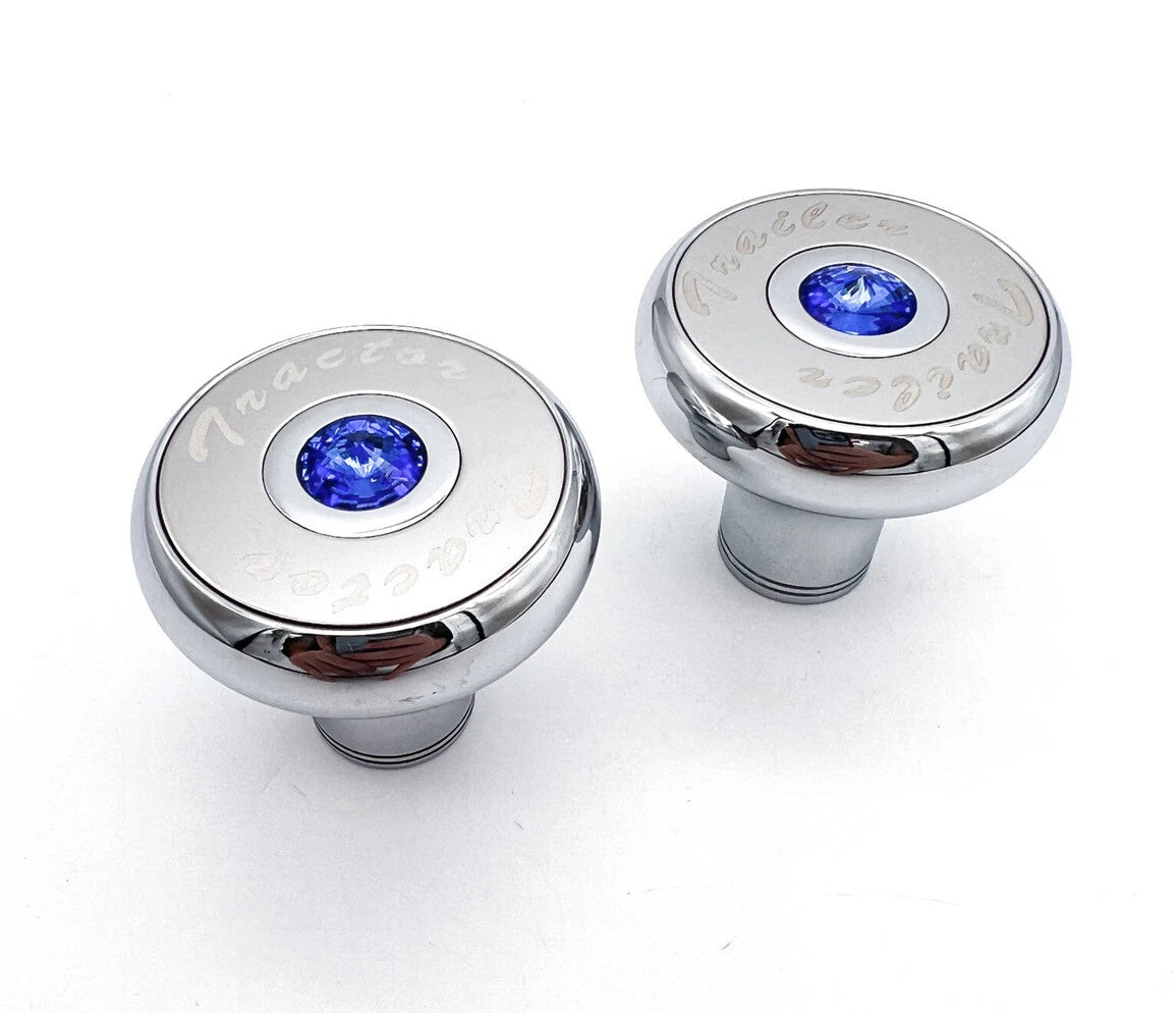 Air Valve Knob Heavy Duty for Peterbilt Kenworth Chrome Blue Diamond (—)
