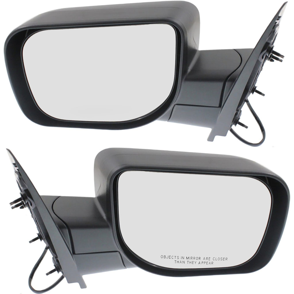 Power Mirror Set for Nissan Titan (2004–2015) Manual Folding Textured Black