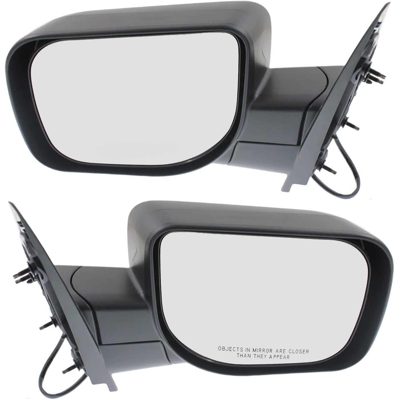 Power Mirror Set for Nissan Titan (2004–2015) Manual Folding Textured Black
