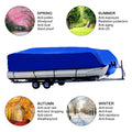 Boat Cover for Pontoon 21-24 Ft (Heavy Duty, Rain, Snow, Dust Resistant)