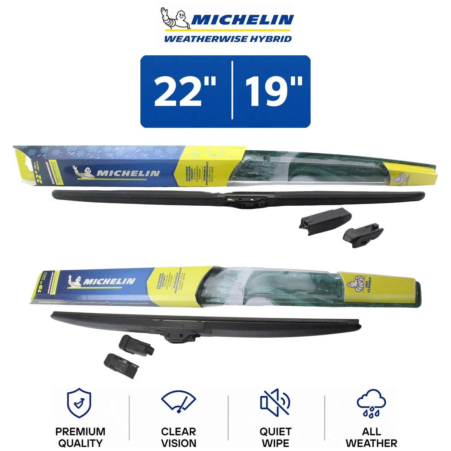 Set of 2 Wiper Blades for GMC Canyon (2004–2012) - 22"/19"