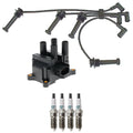 Set of 4 Hitachi Ignition Coils & Denso Iridium Spark Plugs for Focus