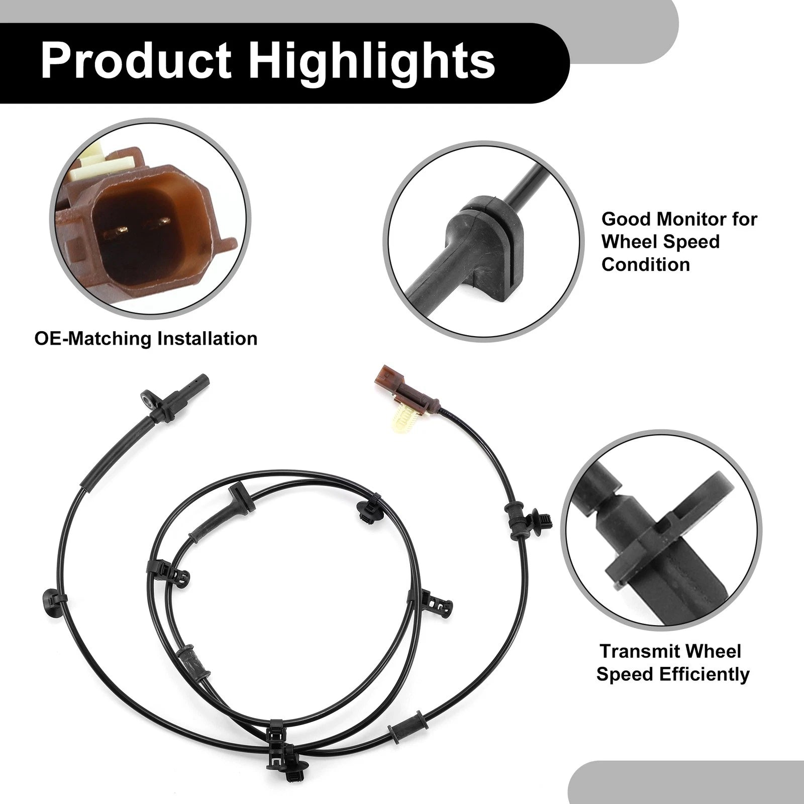 ABS Wheel Speed Sensor No.FL3Z2C190A for Ford F-150 (2015–2020) Rear Right