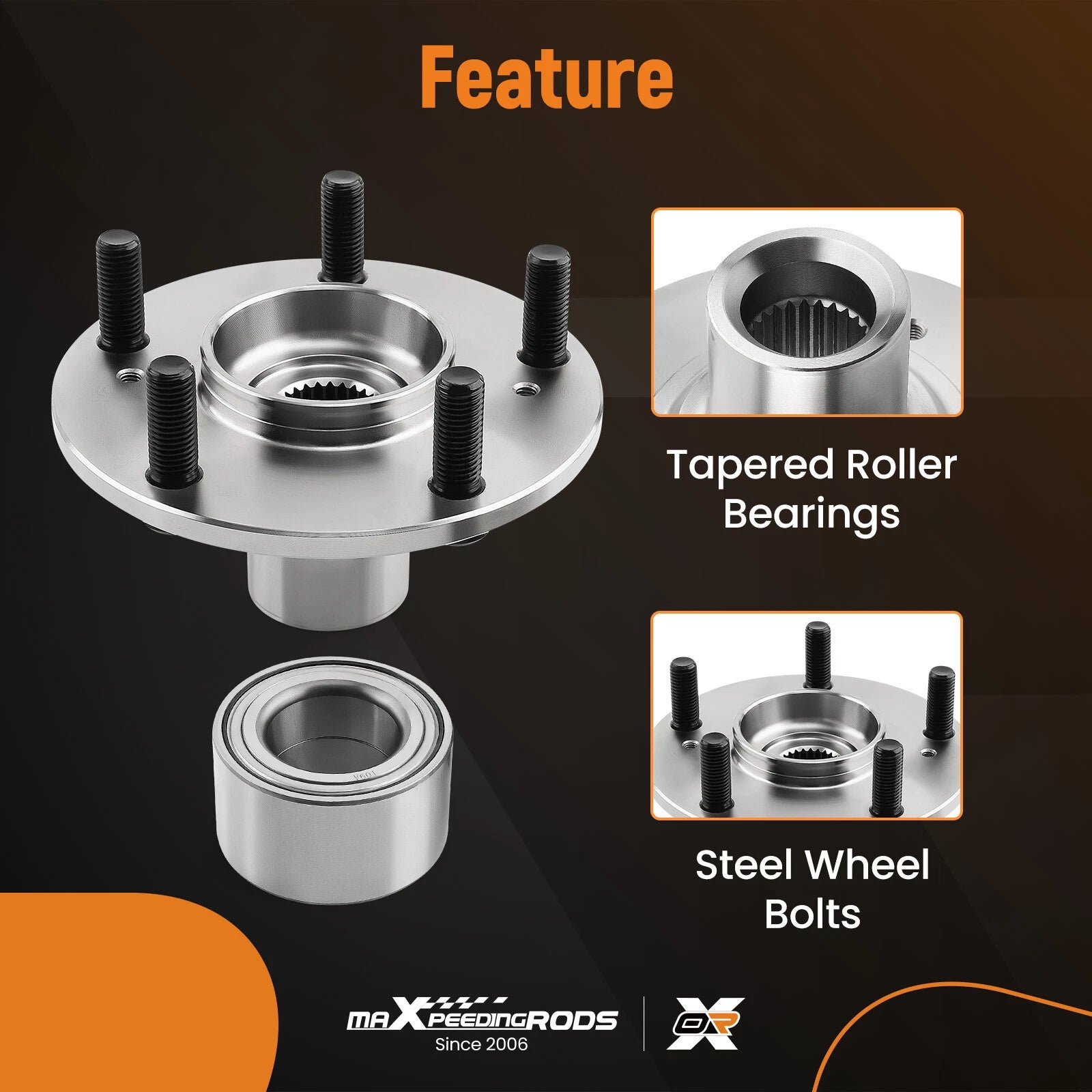 Wheel Hub & Bearing Set for Honda Civic (2006–2011) Acura CSX ILX