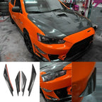 Set of 4 Carbon Fiber Bumper Canard Splitters for EV