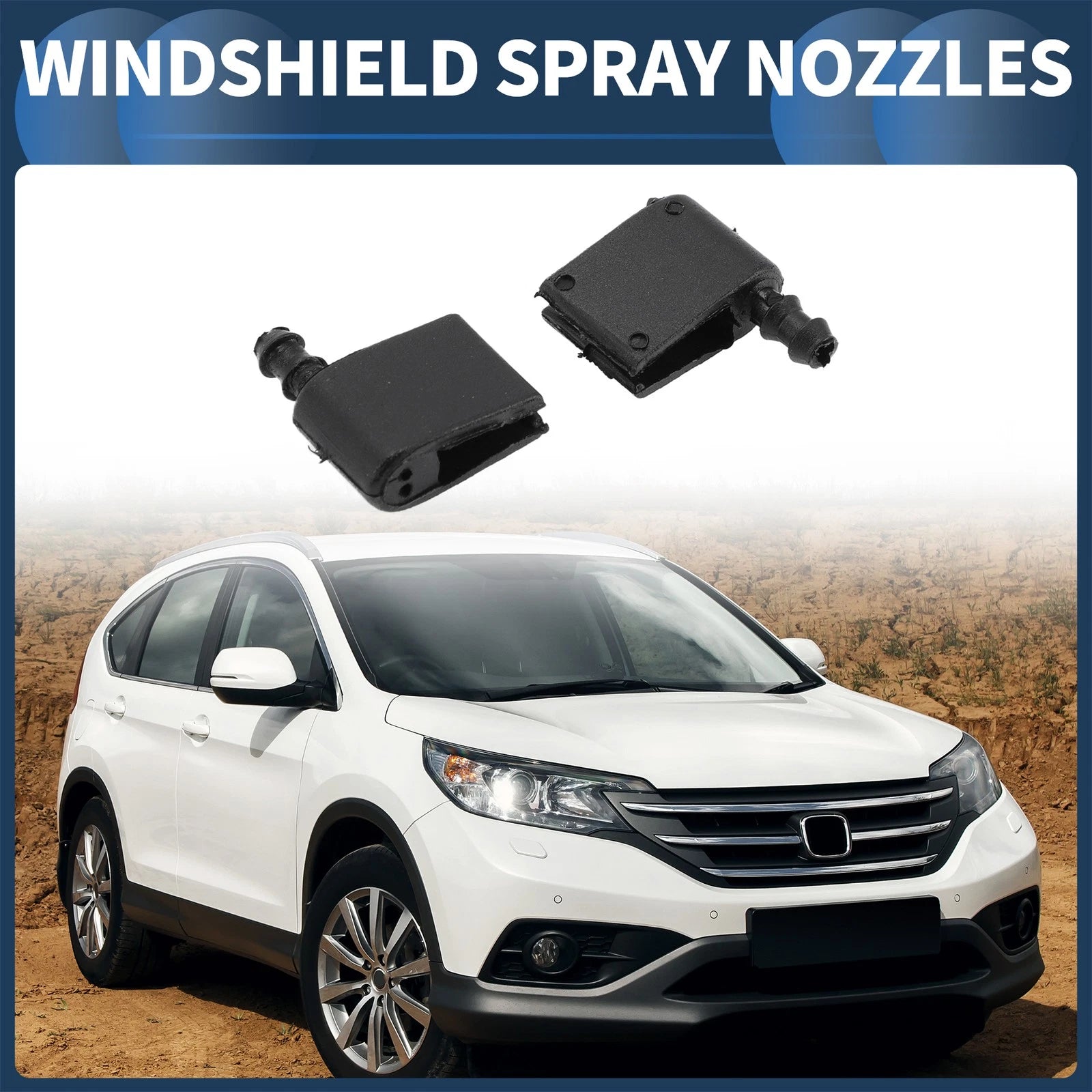 Set of 2 Front Windshield Washer Nozzles No. 2E1955985 for Mercedes-Benz Sprinter 