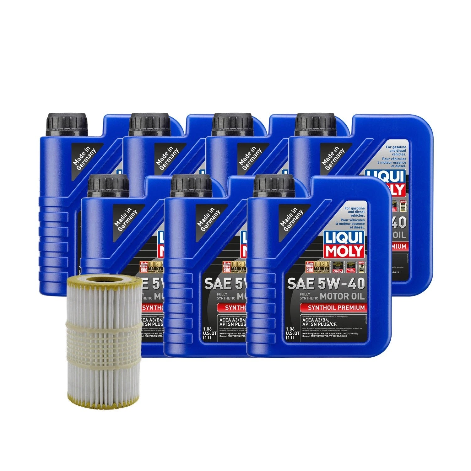 Oil Change Kit for Audi CREC/CREH (7L Liqui Moly Synthoil 5W-40)