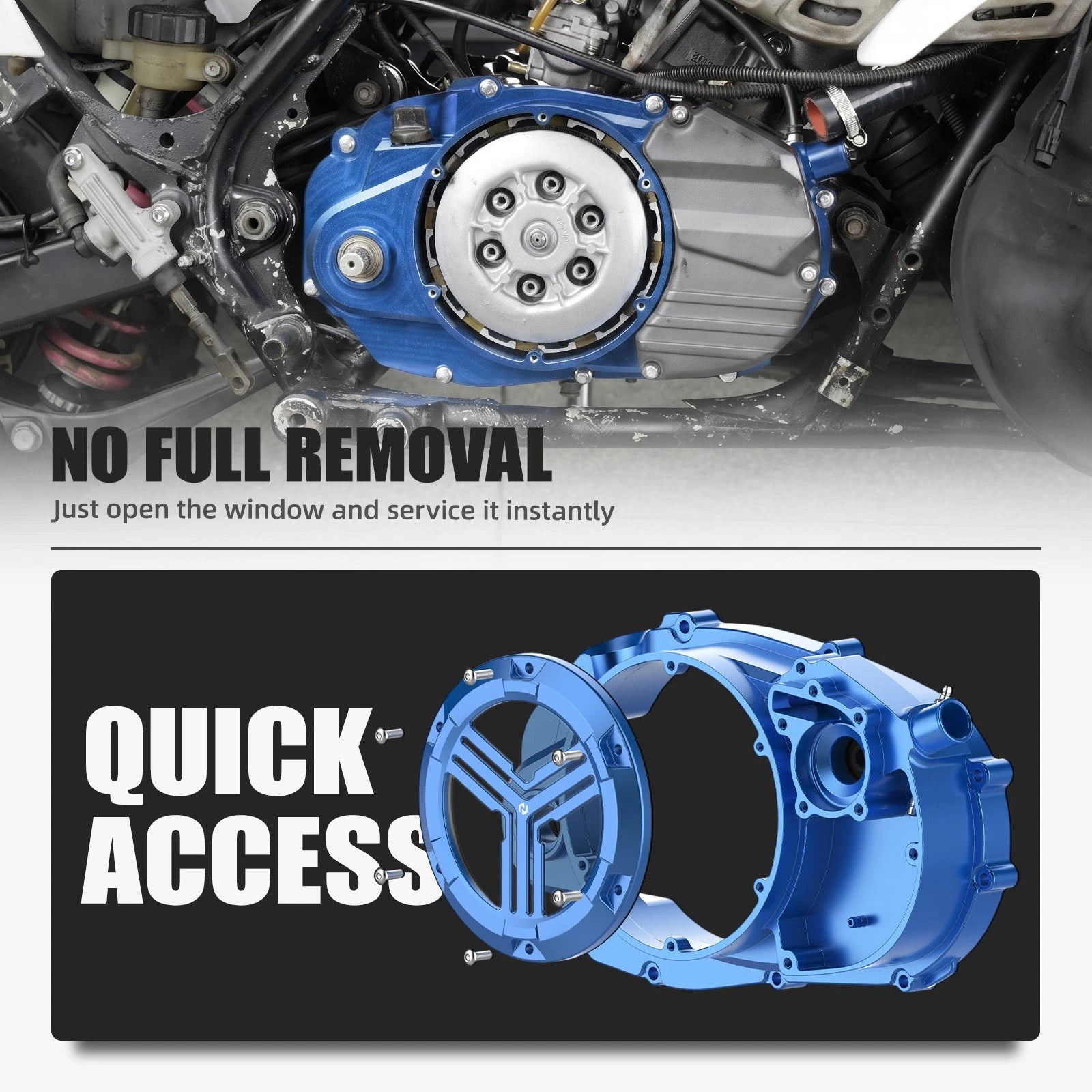 Clutch Cover with Viewable Window for Yamaha Banshee 350 (1987–Present)