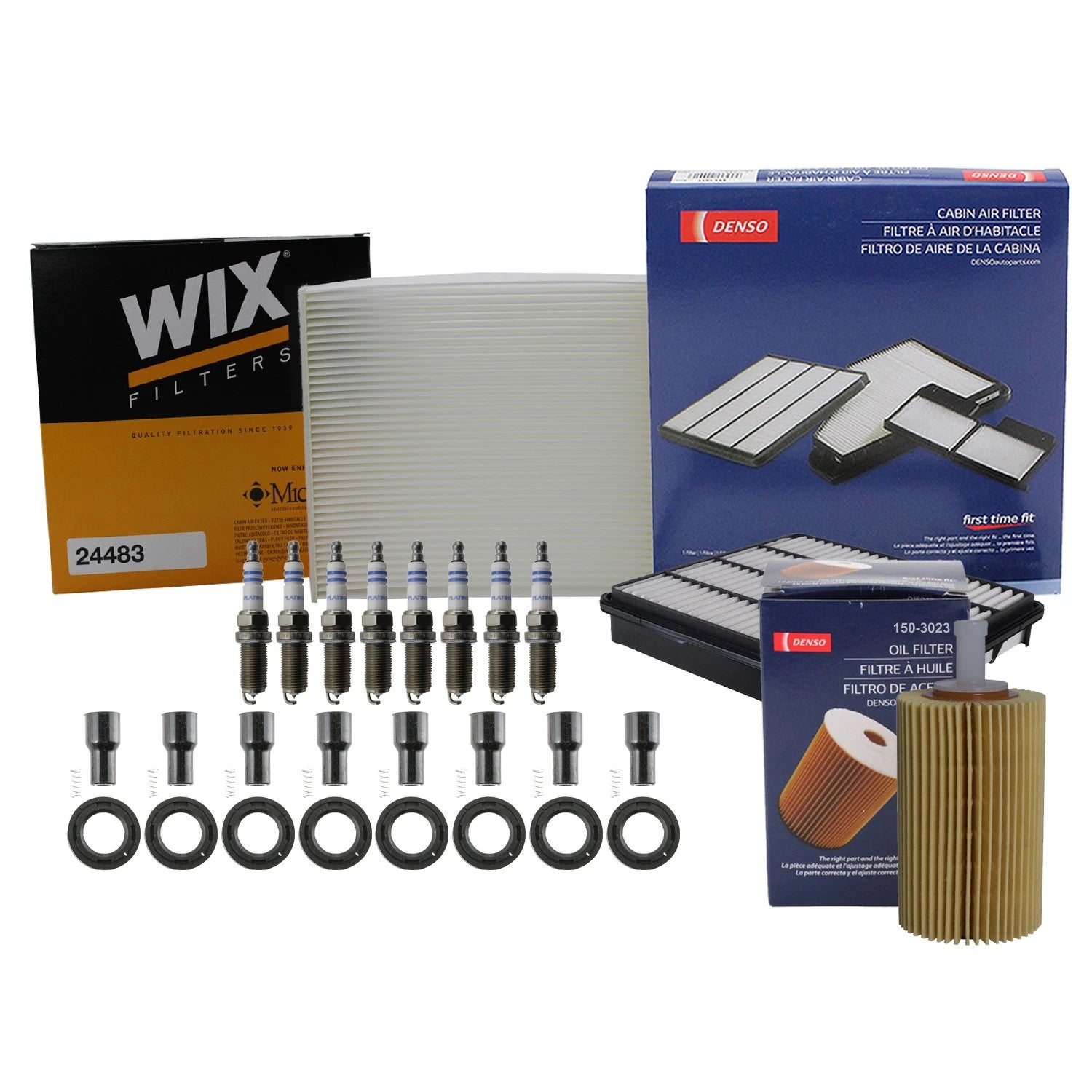Denso Tune Up Kit with 8 Spark Plugs & Boots for LX570 Sequoia Tundra (2007–2021)