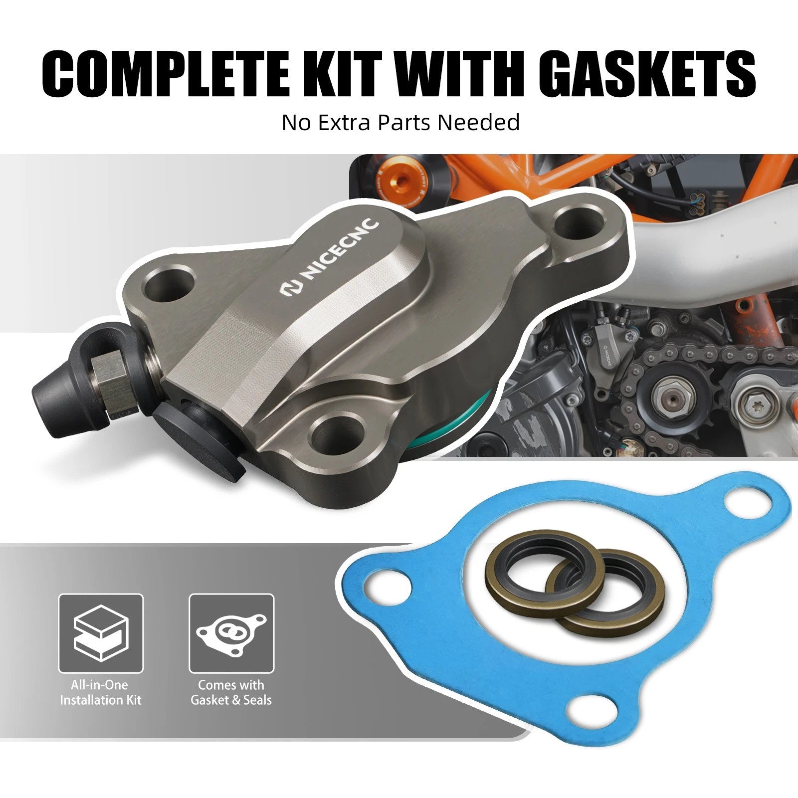 6061 Aluminum Clutch Slave Cylinder Kit for KTM SMC 690 (2008–2011) SMC 690R (2012–2023)