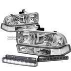 Chrome Housing Smoked LED Fog Light Kit for S10/Blazer (1998–2004)