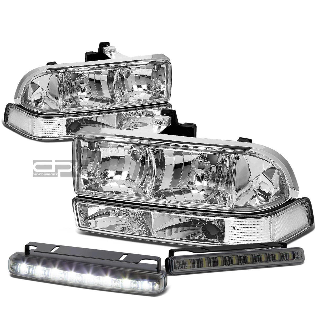 Chrome Housing Smoked LED Fog Light Kit for S10/Blazer (1998–2004)