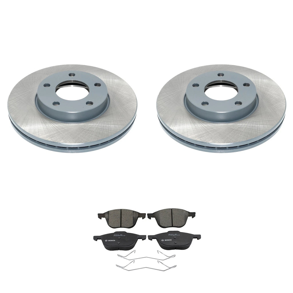 DuraGo Front Rotors & Bosch QuietCast Ceramic Brake Pads Kit for Mazda 3 (2004–2013)