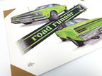 Custom Wood Sign Script Emblem for 1970 Plymouth Road Runner (1970–1970)