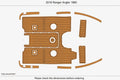 EVA Pads for Ranger Angler 1880 (2016) - Faux Teak Flooring Mats