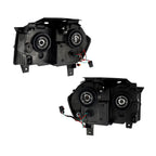 Set of 2 Black Halogen Headlights for Jeep Grand Cherokee (2005–2007)