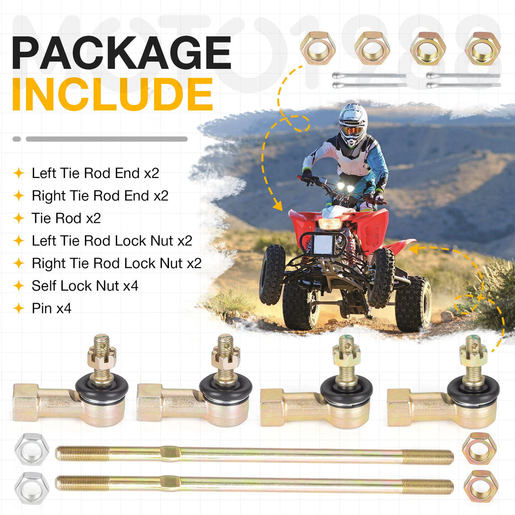 Set of 2 Tie Rod Ends for Honda TRX400EX Sportrax (1999–2008)