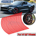 Red Reflective Wheel Hub Rim Stripe Tape Decal Stickers for Universal (—)