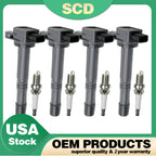 4X Ignition Coil & 4 Spark Plug for Honda Civic CR-V Accord (2002–2011) UF311