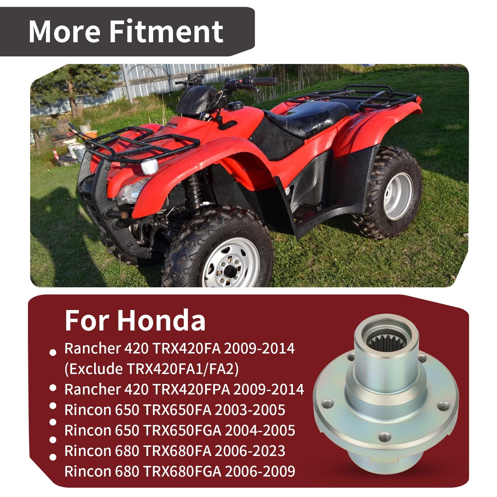 Rear Differential Pinion Joint for Honda Rancher 420 TRX420FA/FPA (2009–2014)