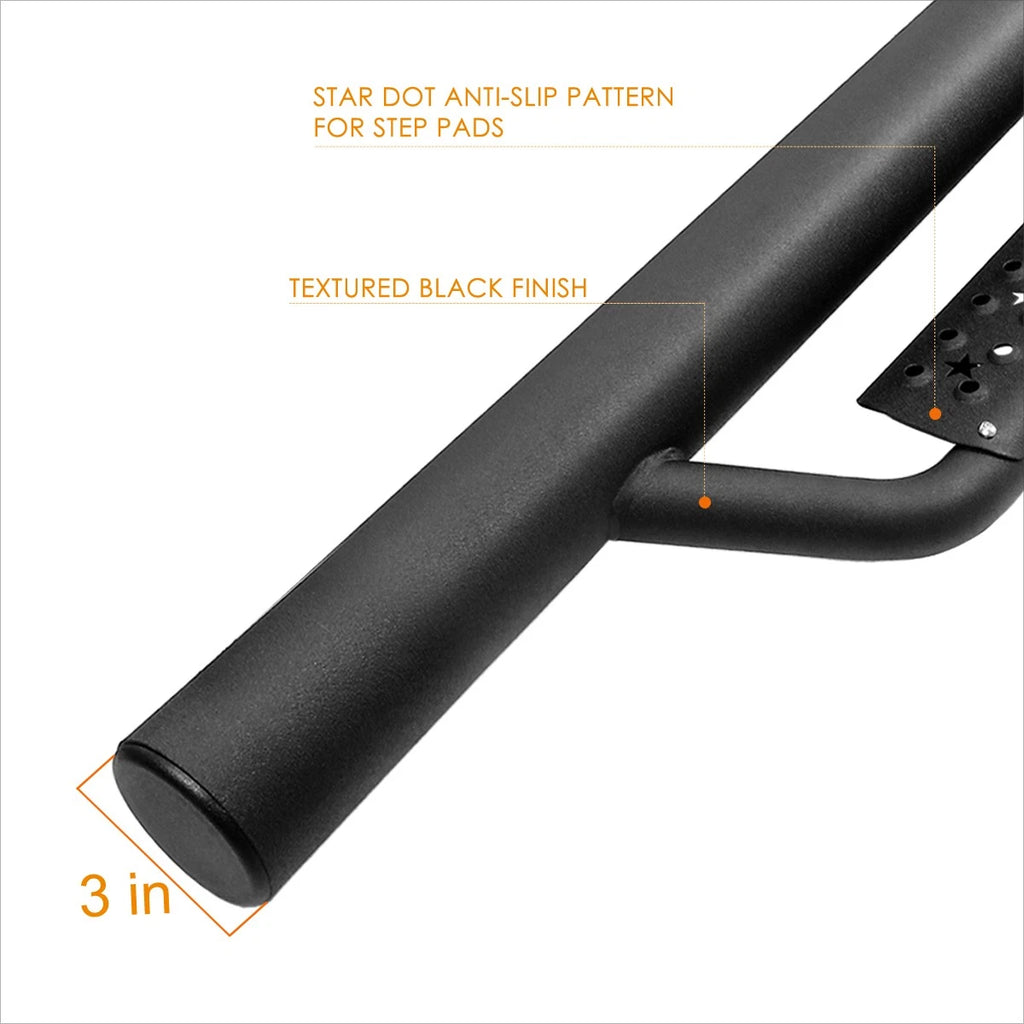 Set of 2 Round Step Bar Running Boards for Jeep Wrangler JL (2018–2024)
