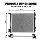 Aluminum Radiator for Nissan Rogue Sport (2017–2019) 2.0L 13787
