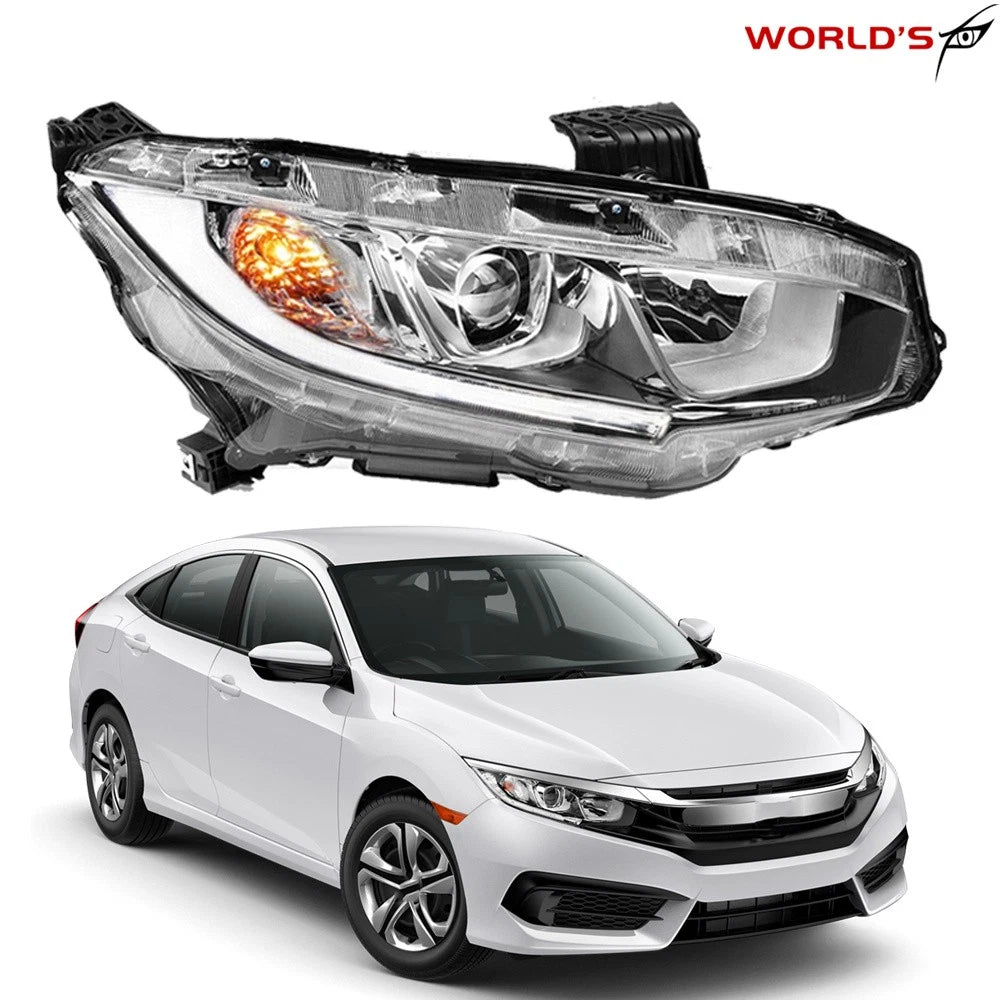 Halogen LED DRL Headlight for Honda Civic (2016–2021) Passenger Side