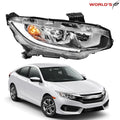 Halogen LED DRL Headlight for Honda Civic (2016–2021) Passenger Side