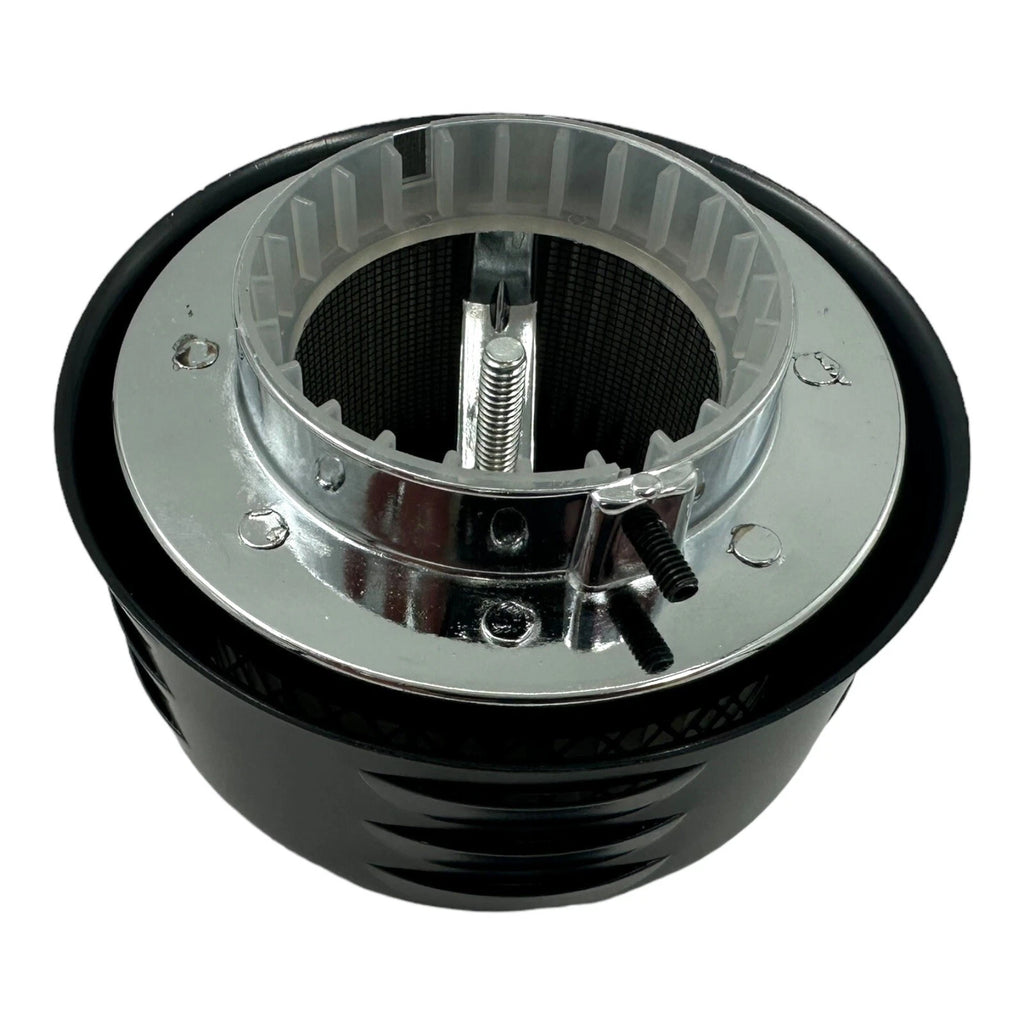 Air Cleaner Lid Assembly Short Louvered for 2-5/16 Neck 2 Barrel Carb (Universal)