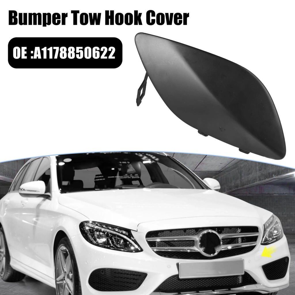 Front Bumper Tow Hook Cover A1178850622 for Mercedes-Benz CLA 250 (2014–2023) Black