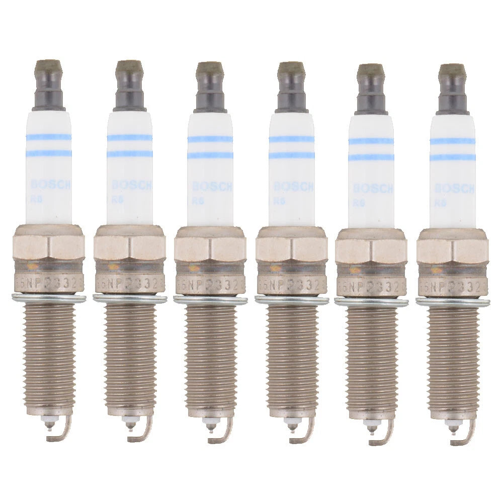 Set of 6 Double Platinum Spark Plugs for Mercedes Benz W204 C230 C250 (2008–2015)
