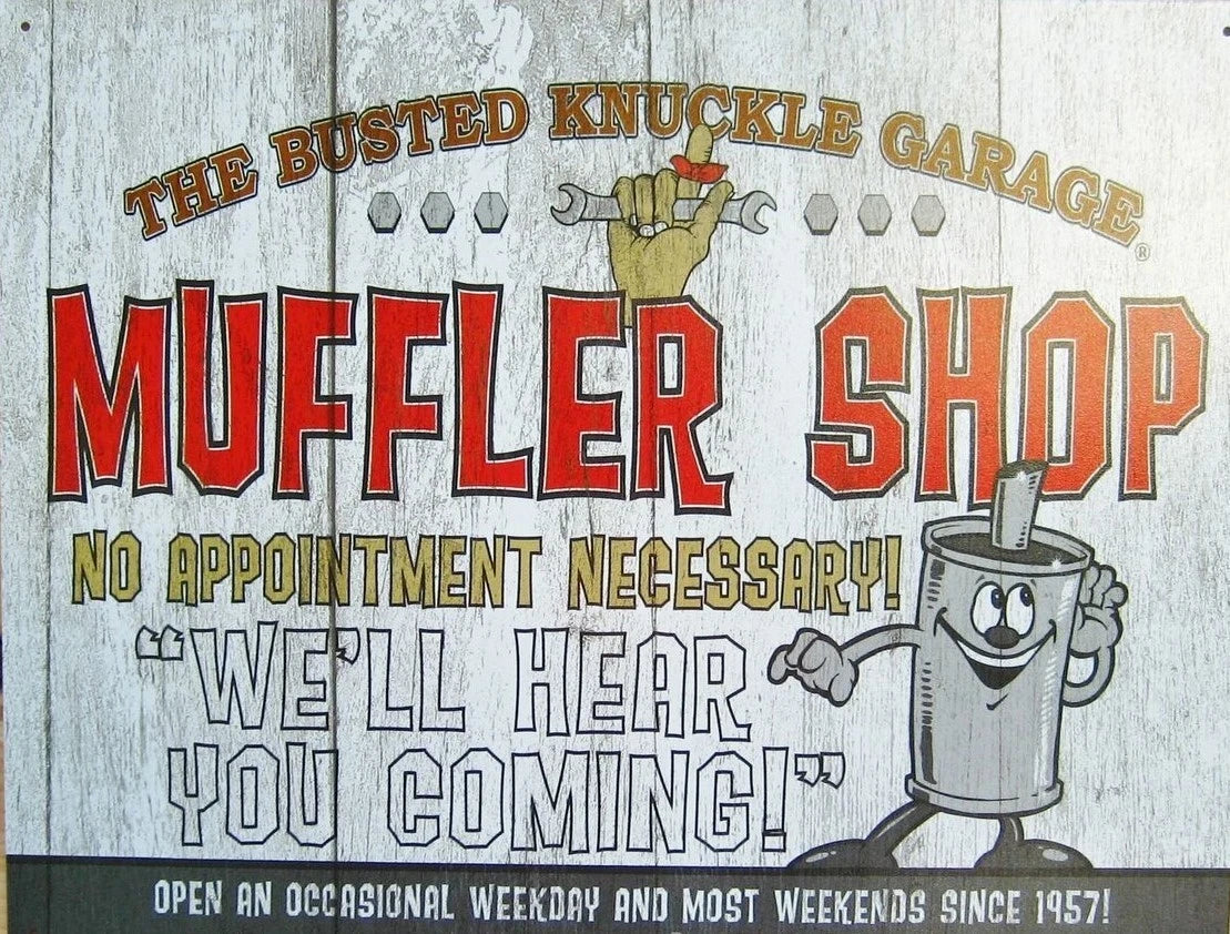 Tin Metal Sign for Garage Welder Exhaust Lincoln (1624)