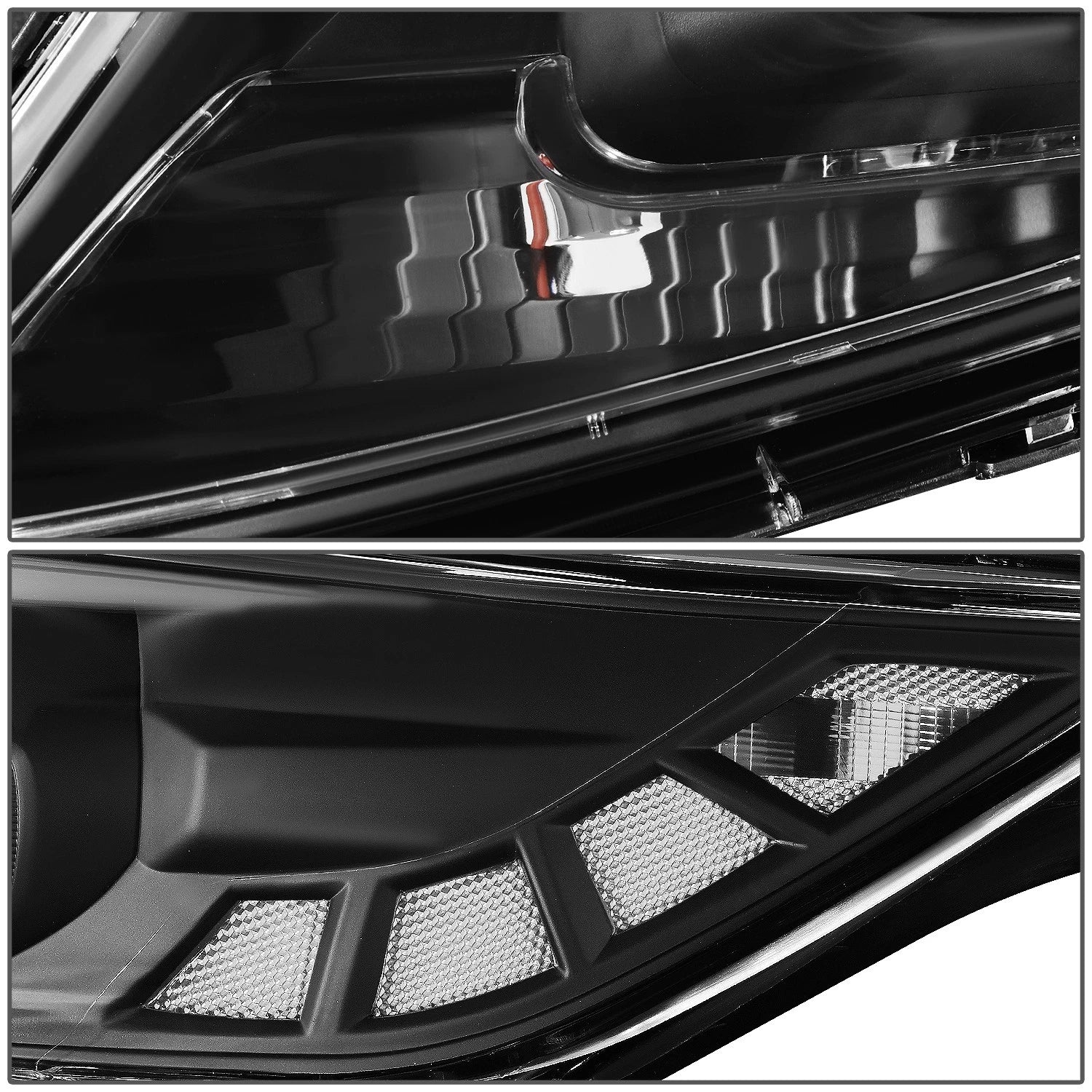 Projector Headlight Lamp for Kia Optima (2011–2013) - Black Housing, Clear Lens