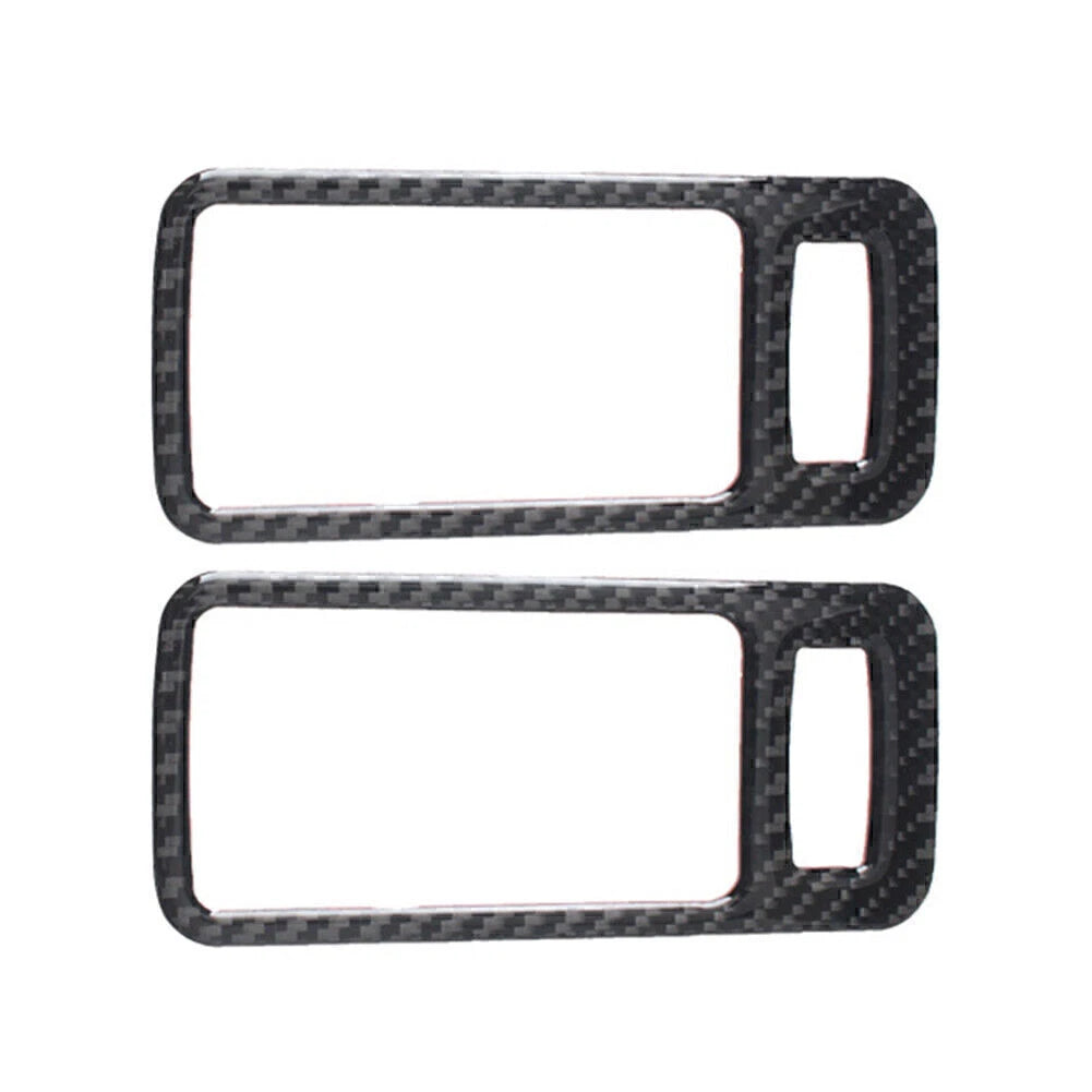 2Pcs Carbon Fiber Interior Door Handle Bowl Trim for Ford Mustang (2009–2013)
