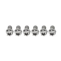 Set of 6 Titanium M8x35mm Torx Head Flange Screws for Motorcycle