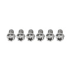 Set of 6 Titanium M8x35mm Torx Head Flange Screws for Motorcycle