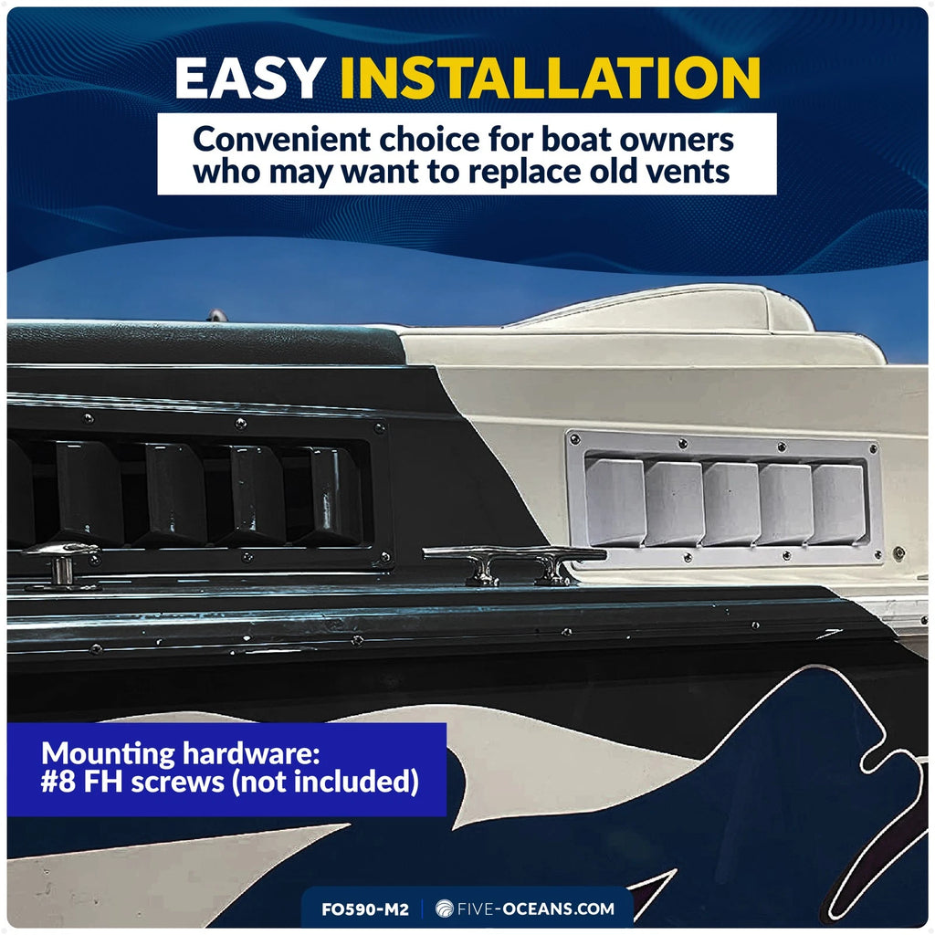 Set of 2 Rectangular Louvered Ventilators for (FO590-M2)